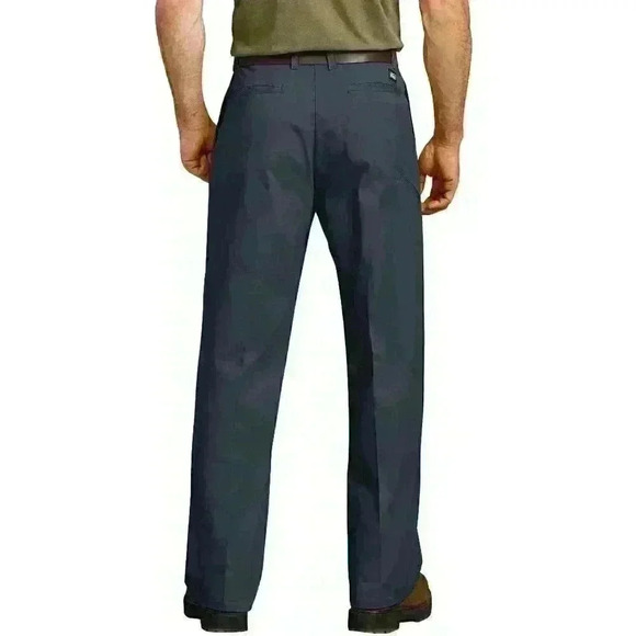 Dickies Mens Work Pants Relaxed Fit Straight Leg Flat Front Flex Pant Dark Navy - Picture 3 of 11